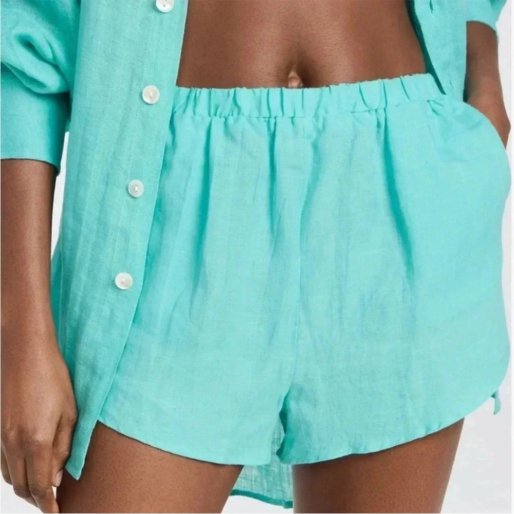 Vitamin A Tallows Shorts EcoLinen Aqua